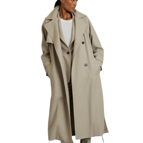 Reiss Darcie Wool-blend Belted Trench Coat - Picture 2 of 11